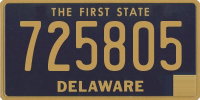 DE license plate 725805