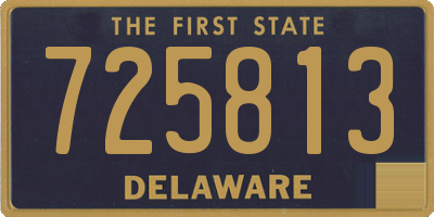 DE license plate 725813