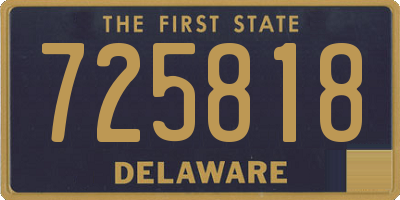 DE license plate 725818