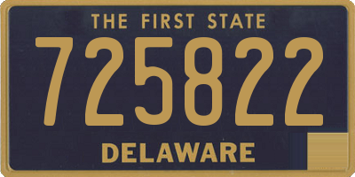 DE license plate 725822