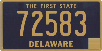 DE license plate 72583