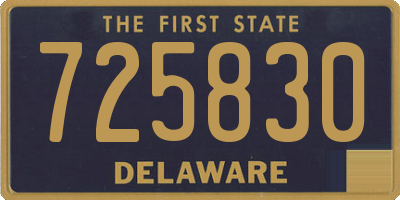 DE license plate 725830