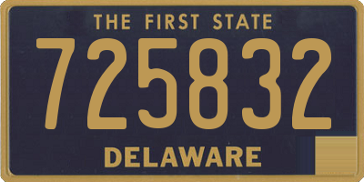 DE license plate 725832
