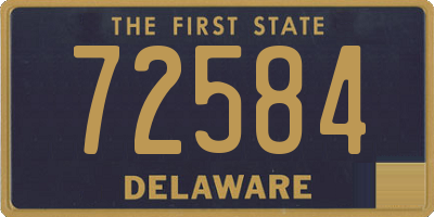 DE license plate 72584