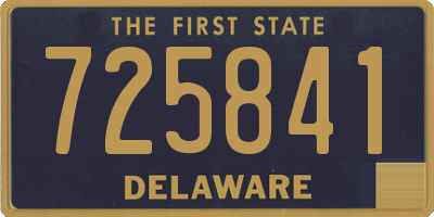 DE license plate 725841
