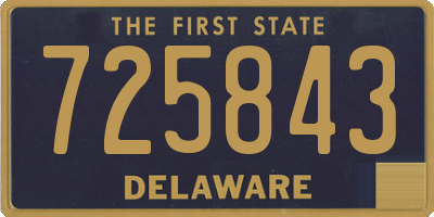 DE license plate 725843