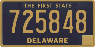DE license plate 725848