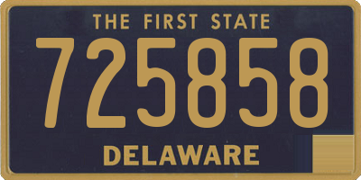 DE license plate 725858
