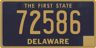 DE license plate 72586