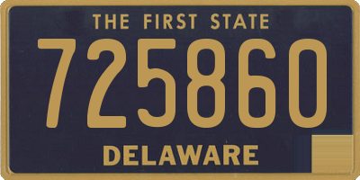 DE license plate 725860