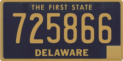DE license plate 725866
