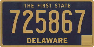 DE license plate 725867