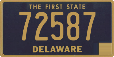 DE license plate 72587
