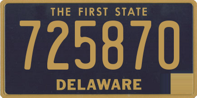 DE license plate 725870