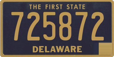 DE license plate 725872