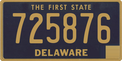 DE license plate 725876