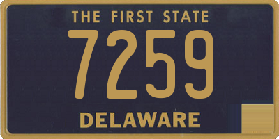 DE license plate 7259
