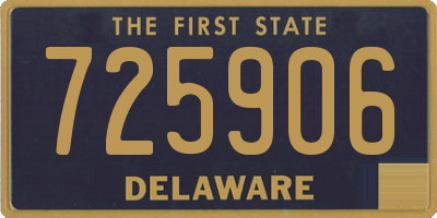 DE license plate 725906