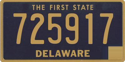 DE license plate 725917