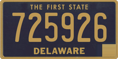 DE license plate 725926