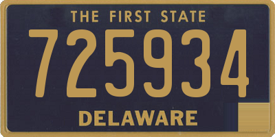 DE license plate 725934