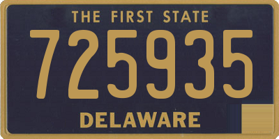 DE license plate 725935