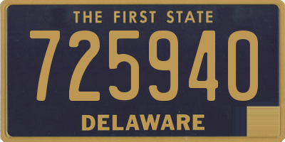 DE license plate 725940