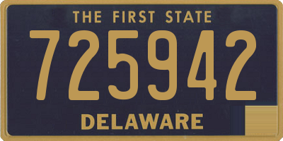 DE license plate 725942