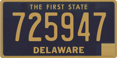 DE license plate 725947