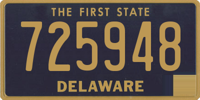 DE license plate 725948