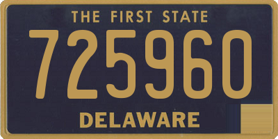 DE license plate 725960