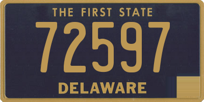 DE license plate 72597