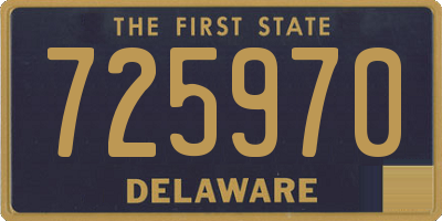 DE license plate 725970