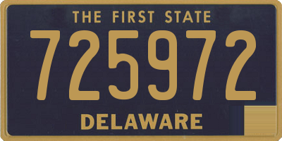 DE license plate 725972