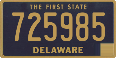 DE license plate 725985