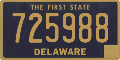 DE license plate 725988