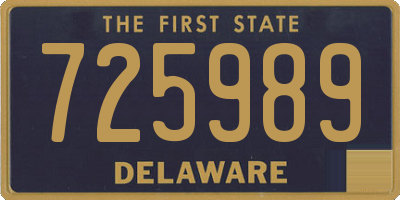 DE license plate 725989