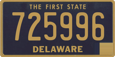 DE license plate 725996