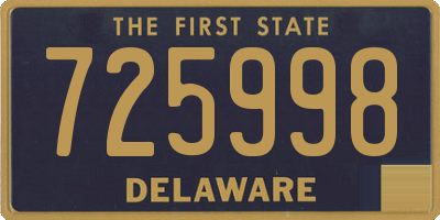 DE license plate 725998