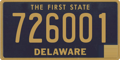 DE license plate 726001