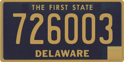 DE license plate 726003
