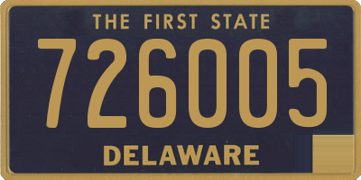DE license plate 726005