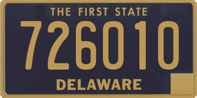 DE license plate 726010