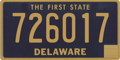 DE license plate 726017