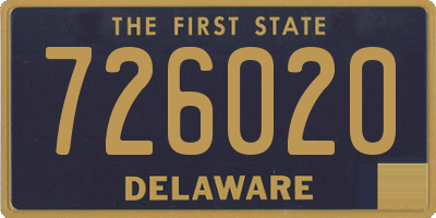 DE license plate 726020