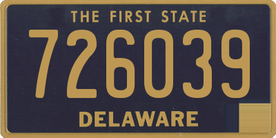DE license plate 726039