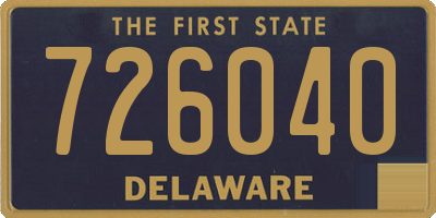 DE license plate 726040
