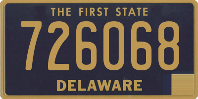 DE license plate 726068