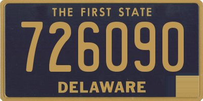 DE license plate 726090
