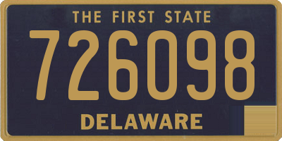 DE license plate 726098